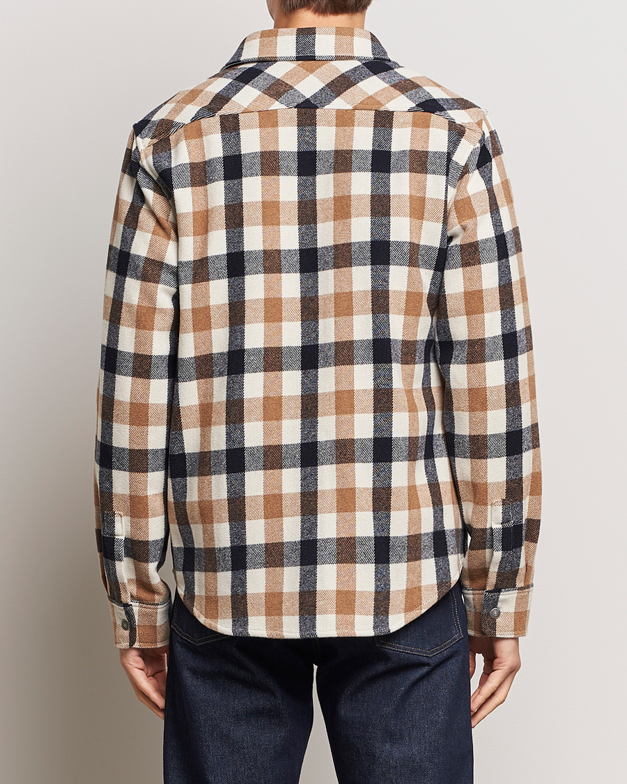 Herr | Skjortor | Woolrich | Alaskan Melton Wool Overshirt White Buffalo