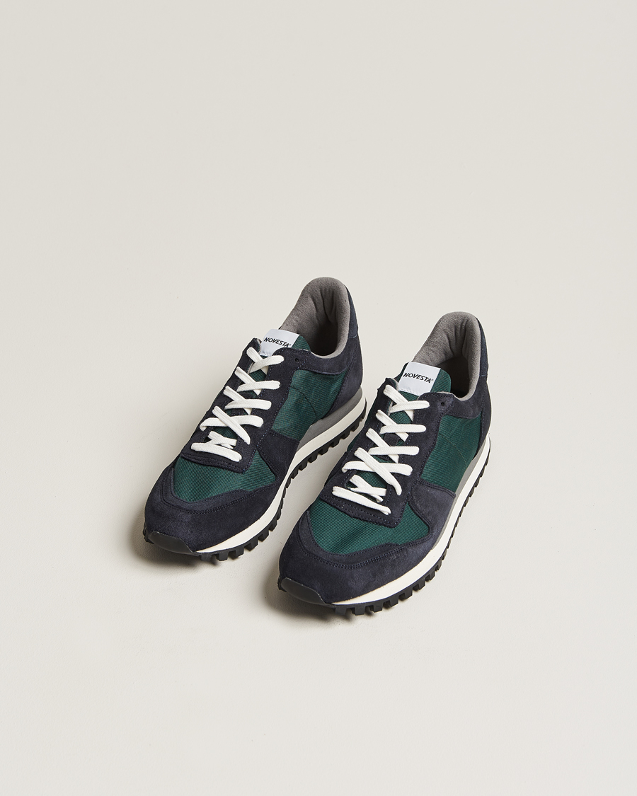 Herr | Novesta Marathon Trail Running Sneaker Navy/Green | Novesta | Marathon Trail Running Sneaker Navy/Green