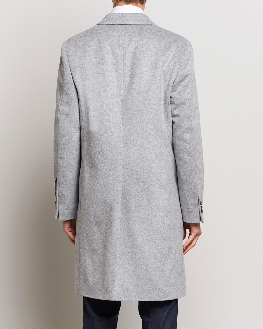 Herr | Jackor | Oscar Jacobson | Shaw Wool/Cashmere Coat Light Grey