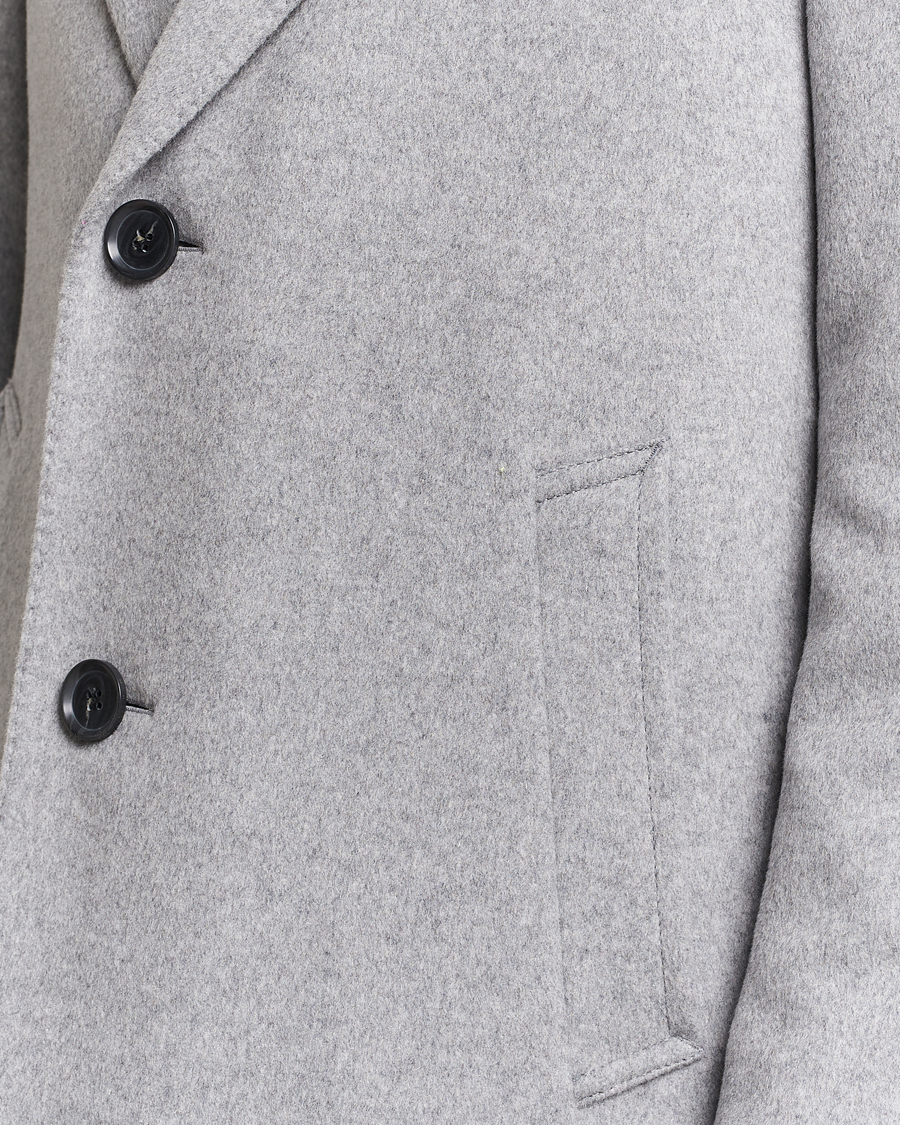 Herr | Jackor | Oscar Jacobson | Shaw Wool/Cashmere Coat Light Grey