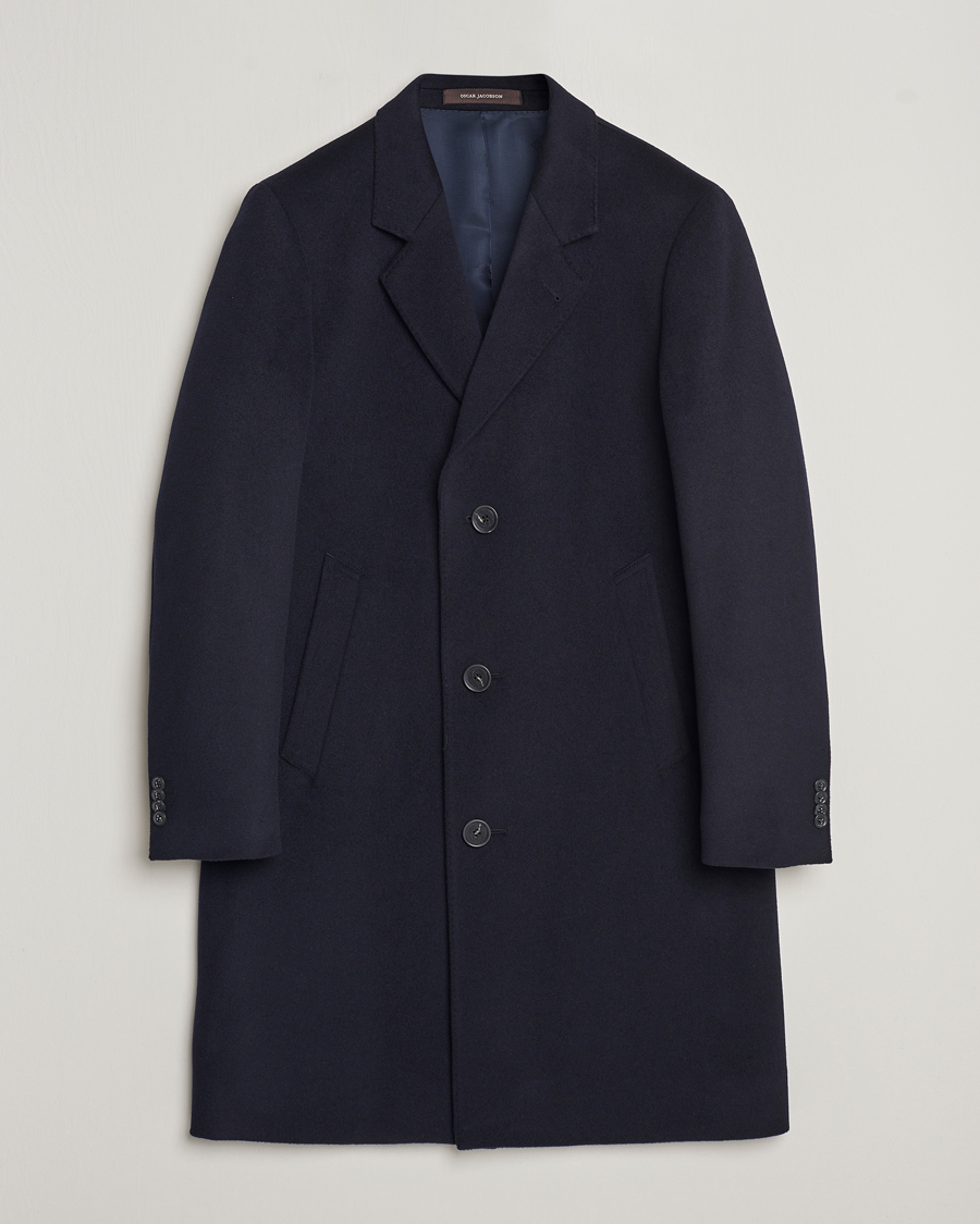 Herr | Jackor | Oscar Jacobson | Shaw Wool/Cashmere Coat Navy