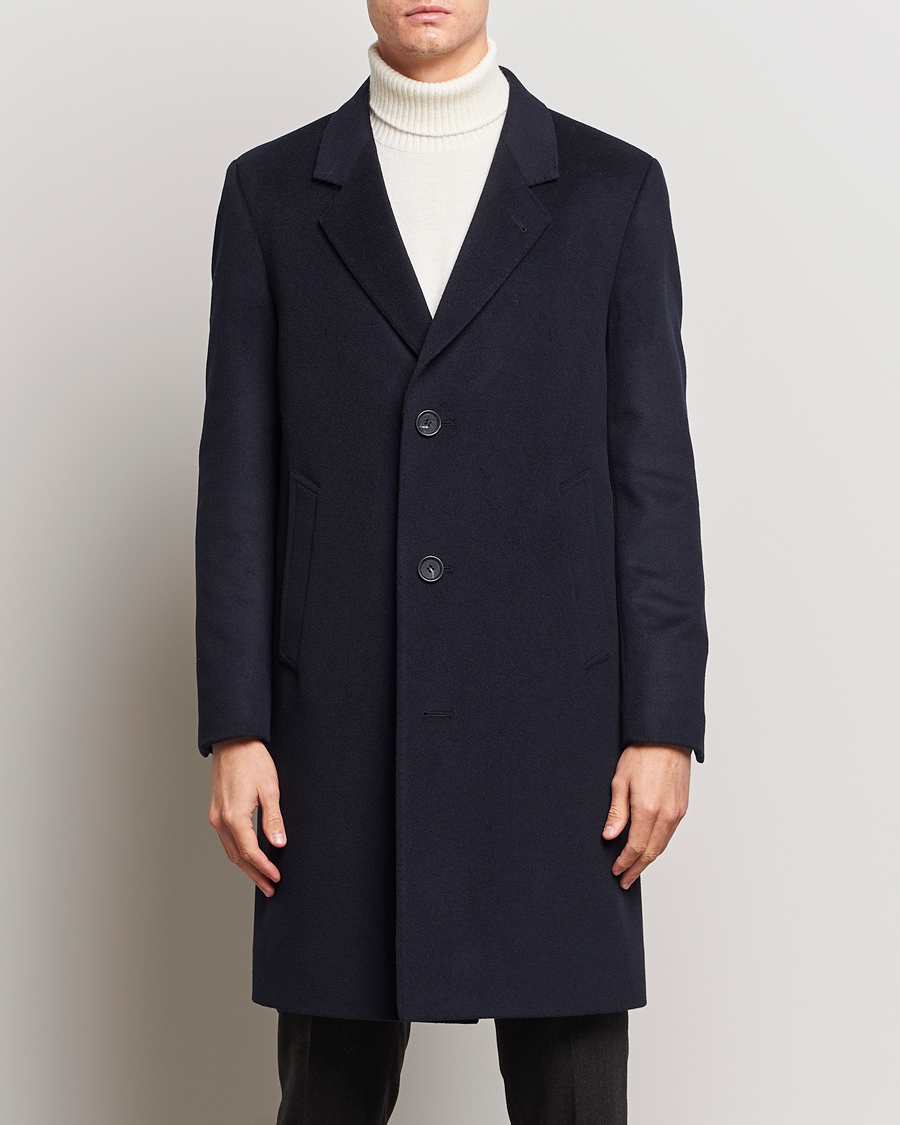 Herr |  | Oscar Jacobson | Shaw Wool/Cashmere Coat Navy