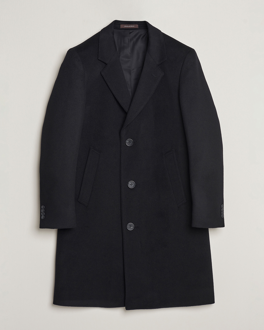 Herr |  | Oscar Jacobson | Shaw Wool/Cashmere Coat Black