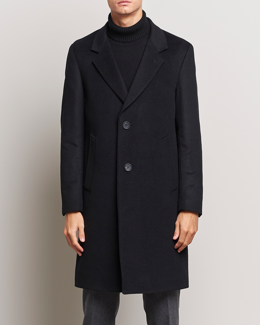 Herr | Jackor | Oscar Jacobson | Shaw Wool/Cashmere Coat Black