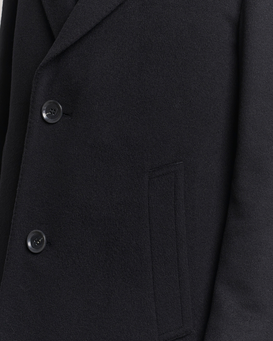 Herr | Jackor | Oscar Jacobson | Shaw Wool/Cashmere Coat Black