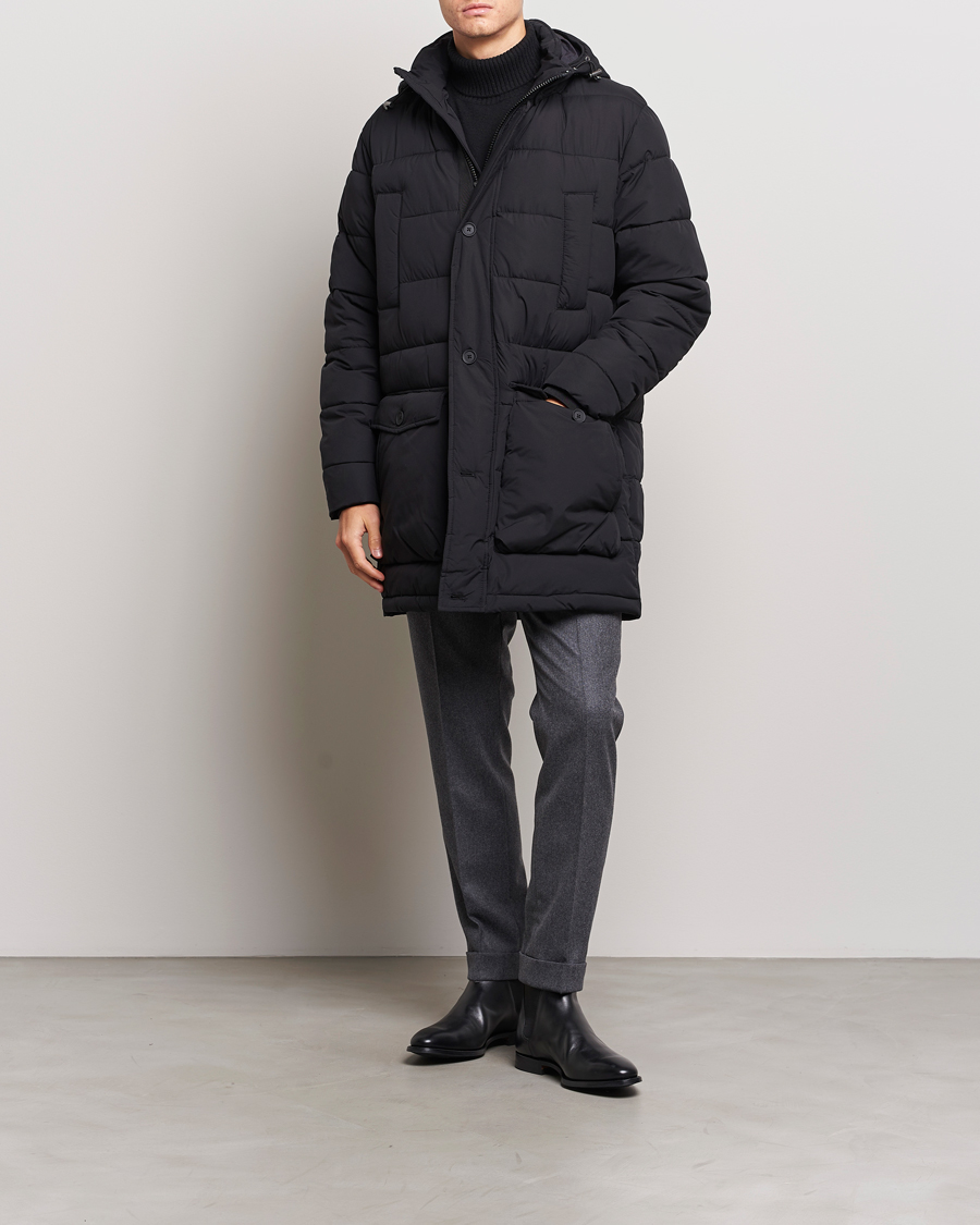 Herr | Jackor | Oscar Jacobson | Stormar Padded Nylon Parka Black