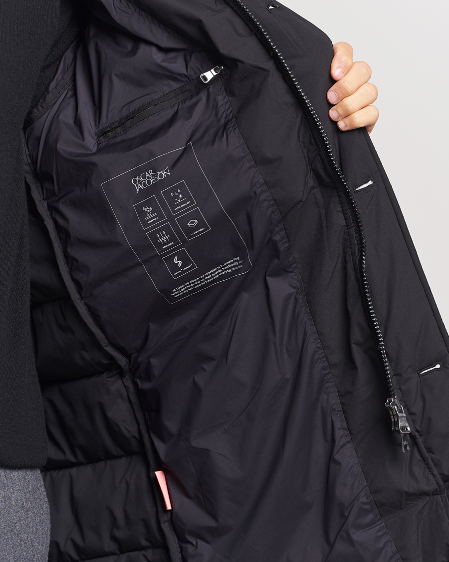 Herr | Jackor | Oscar Jacobson | Stormar Padded Nylon Parka Black