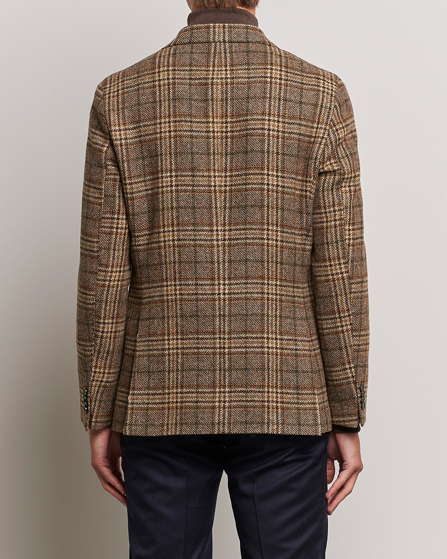 Herr | Kavajer | Oscar Jacobson | Fogerty Soft Checked Wool Blazer Brown