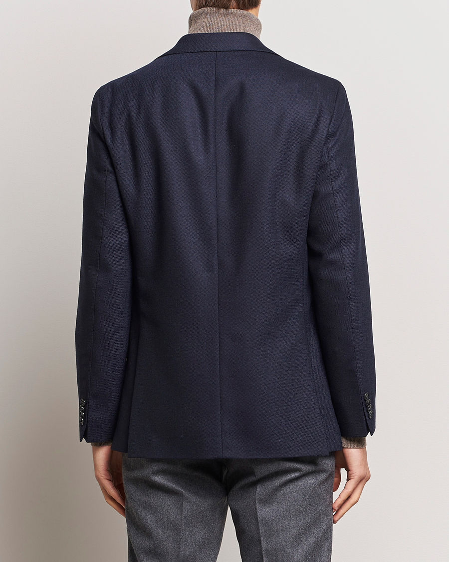 Herr | Kavajer | Oscar Jacobson | Fogerty Structured Wool Blazer Navy