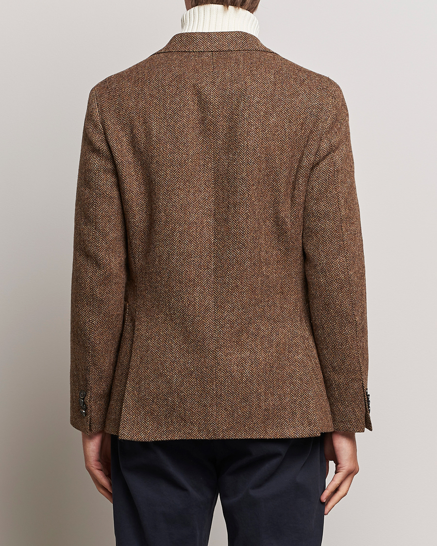 Herr | Kavajer | Oscar Jacobson | Fogerty Moon Herringbone Tweed Blazer Beige