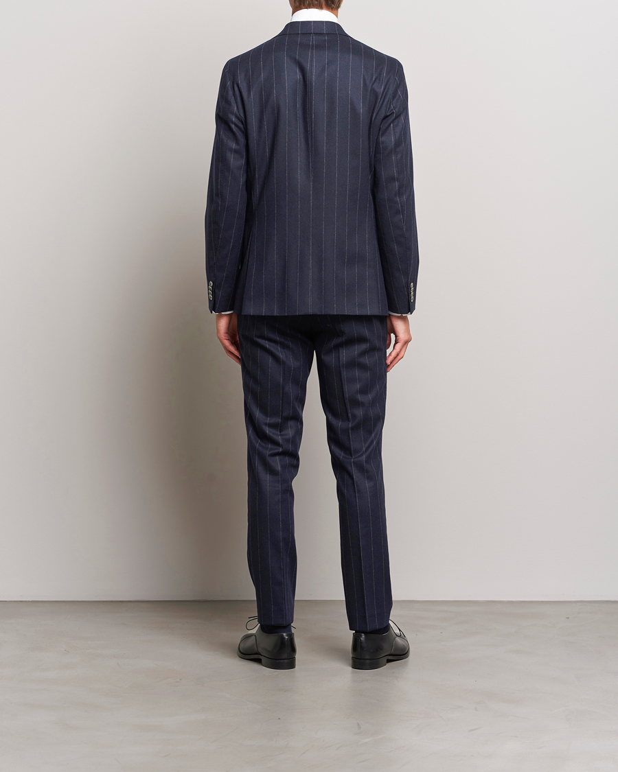 Herr | Kostymer | Oscar Jacobson | Fogerty Denz Pinstripe Wool Suit Navy