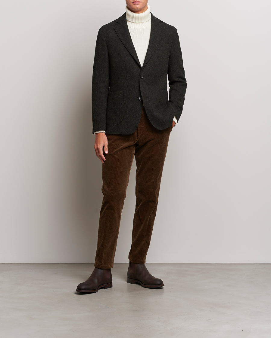 Herr | Byxor | Oscar Jacobson | Denz Corduroy Trousers Camel