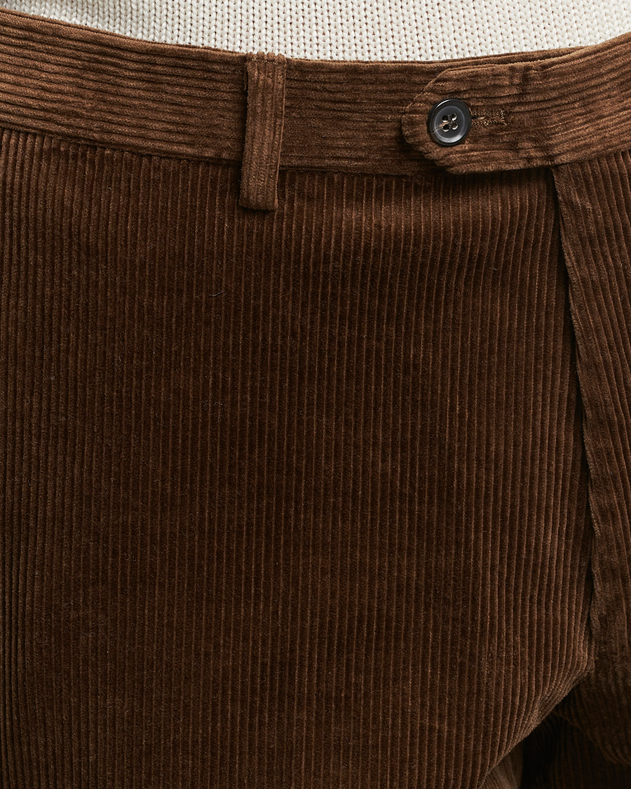 Herr | Byxor | Oscar Jacobson | Denz Corduroy Trousers Camel