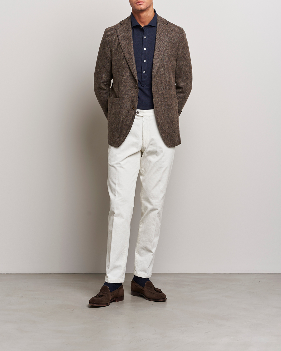 Herr | Byxor | Oscar Jacobson | Denz Corduroy Trousers White