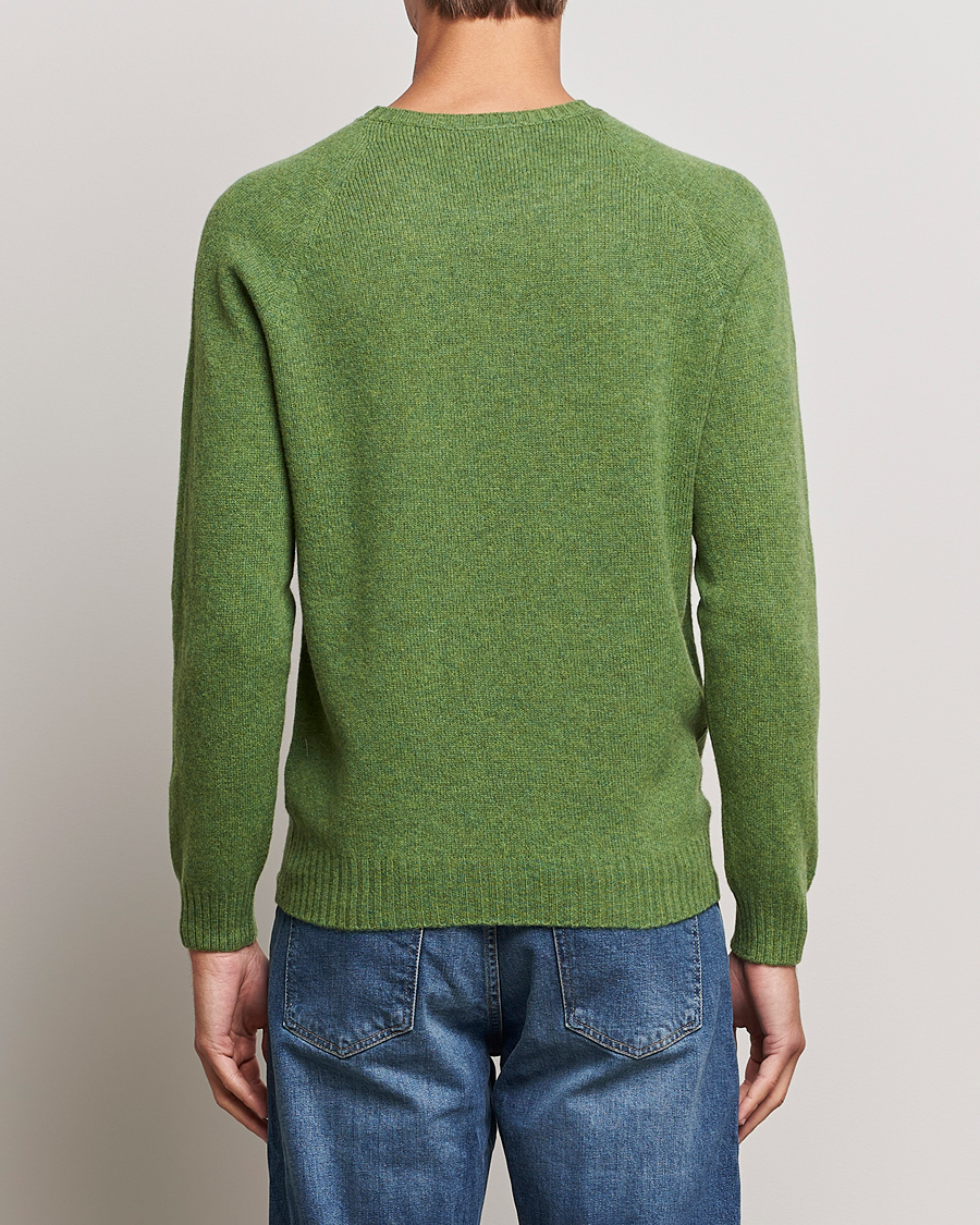 Herr | Tröjor | Oscar Jacobson | Kendal Raglan Wool Crewneck Green