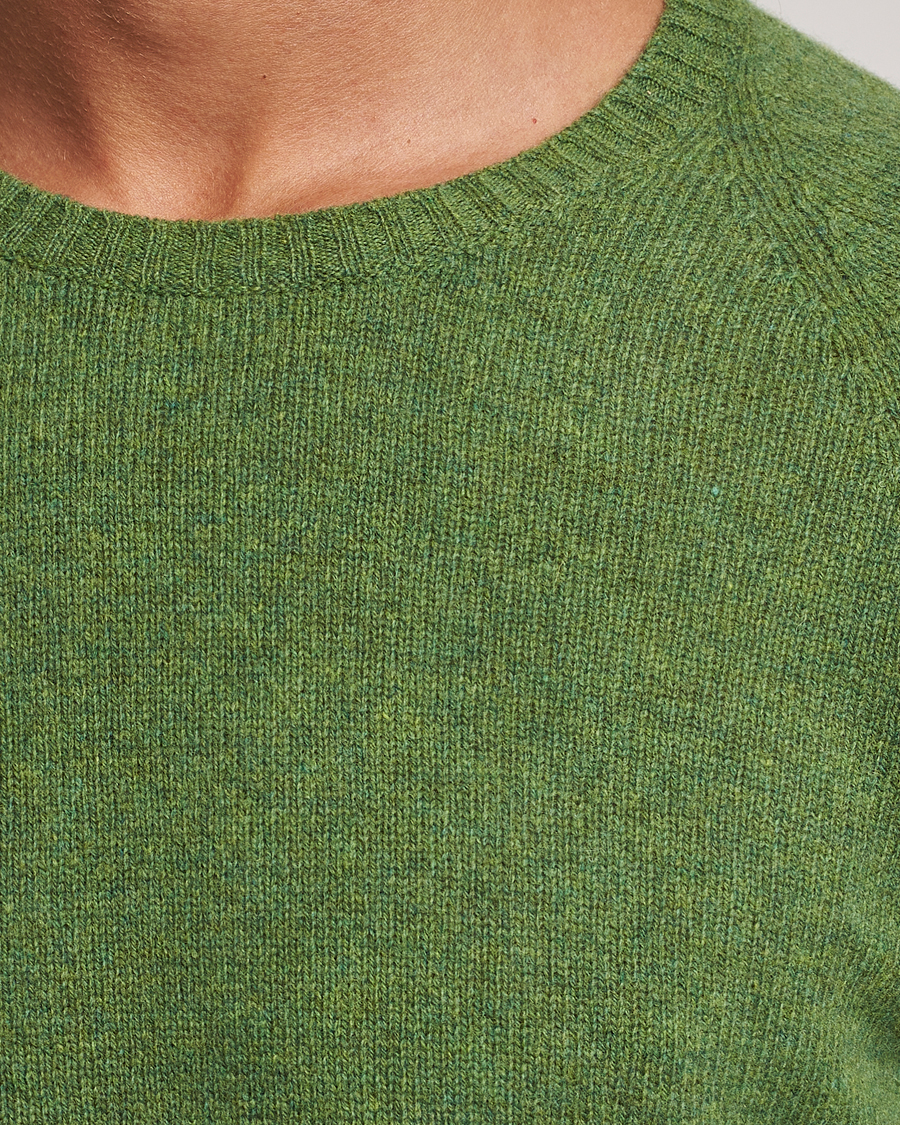 Herr | Tröjor | Oscar Jacobson | Kendal Raglan Wool Crewneck Green