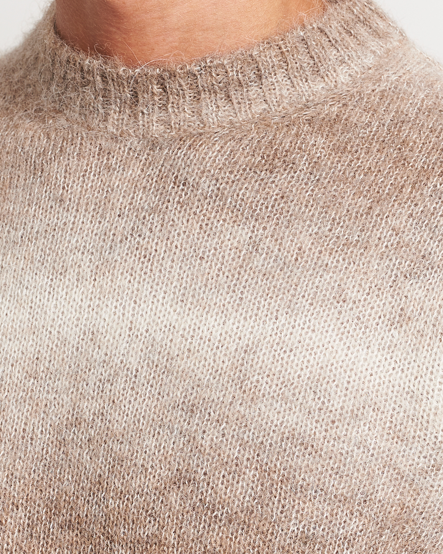 Herr | Tröjor | Oscar Jacobson | Valter Alpaca Knitted Sweater Beige