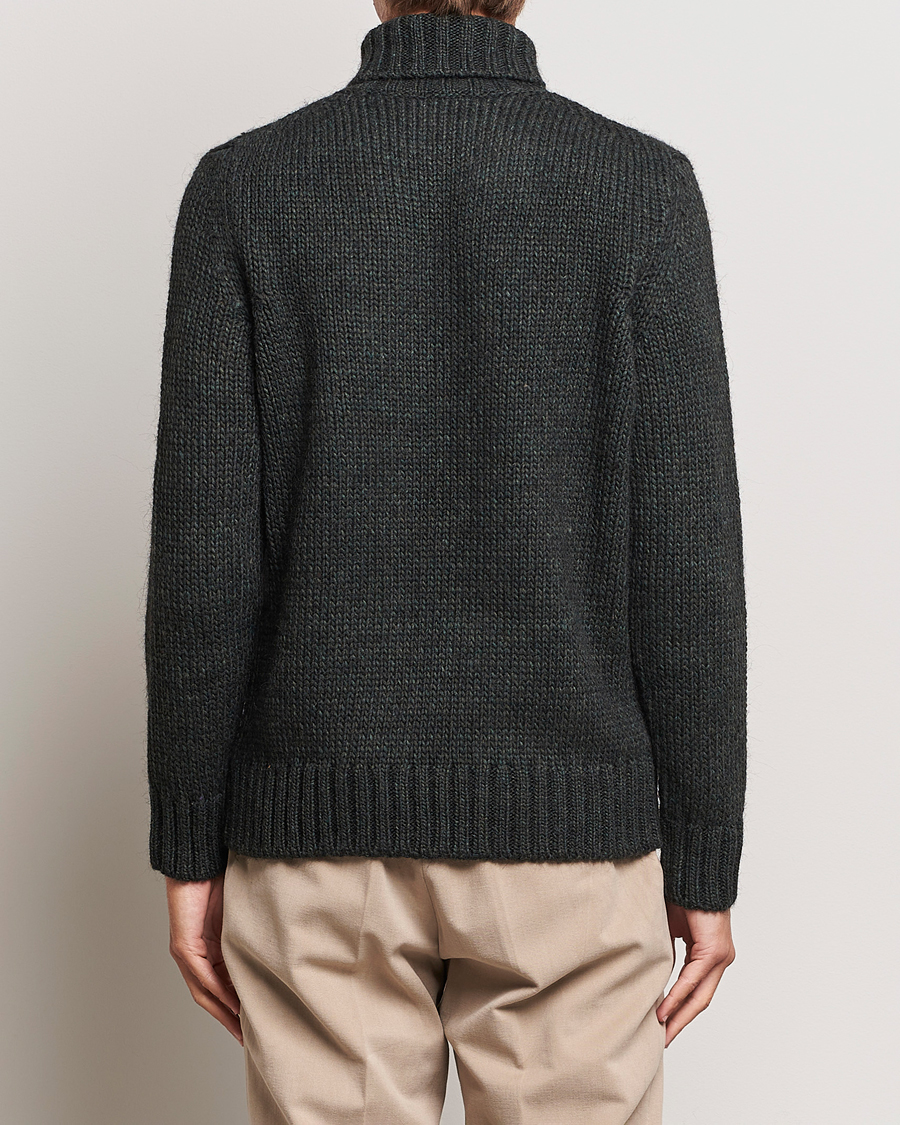 Herr | Tröjor | Oscar Jacobson | Rod Wool/Alpaca Heavy Knit Rollneck Green