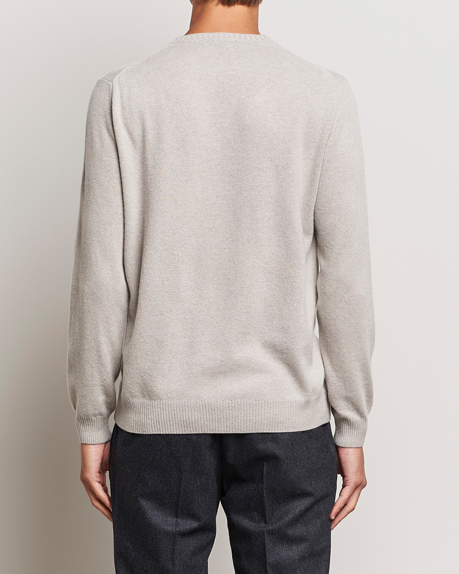 Herr | Tröjor | Oscar Jacobson | Valter Wool/Cashmere Round Neck Light Beige