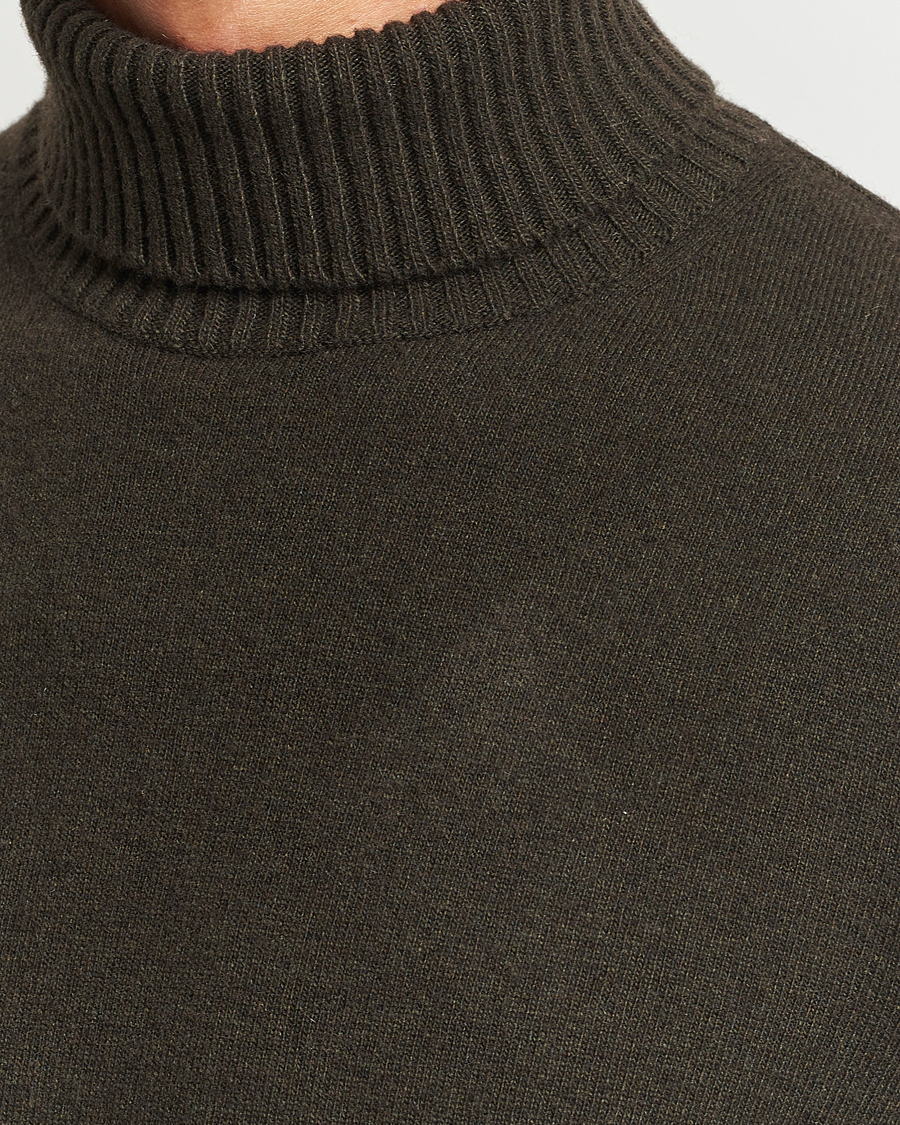 Herr | Tröjor | Oscar Jacobson | Salim Wool/Cashmere Rollneck Green