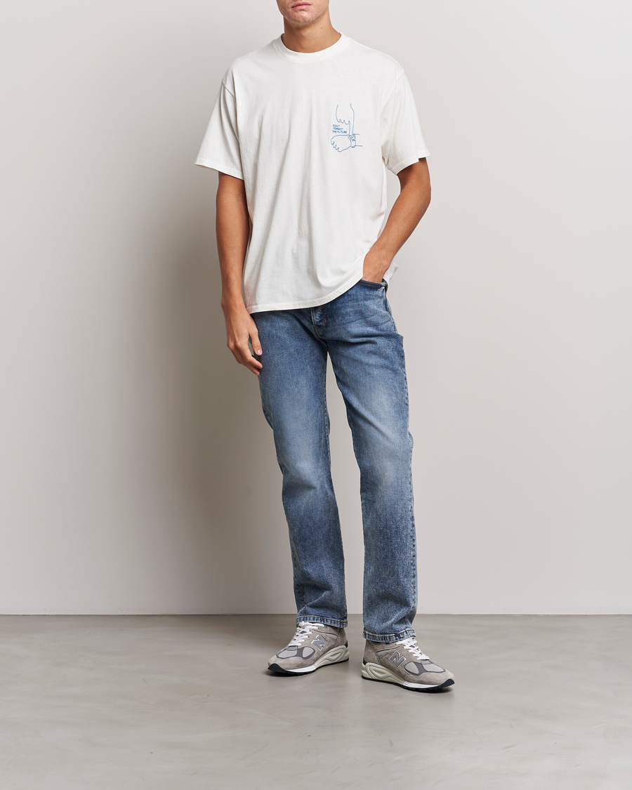 Herr | T-Shirts | Nudie Jeans | Koffe Future Crew Neck T-Shirt Off White