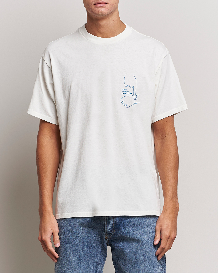 Herr | T-Shirts | Nudie Jeans | Koffe Future Crew Neck T-Shirt Off White