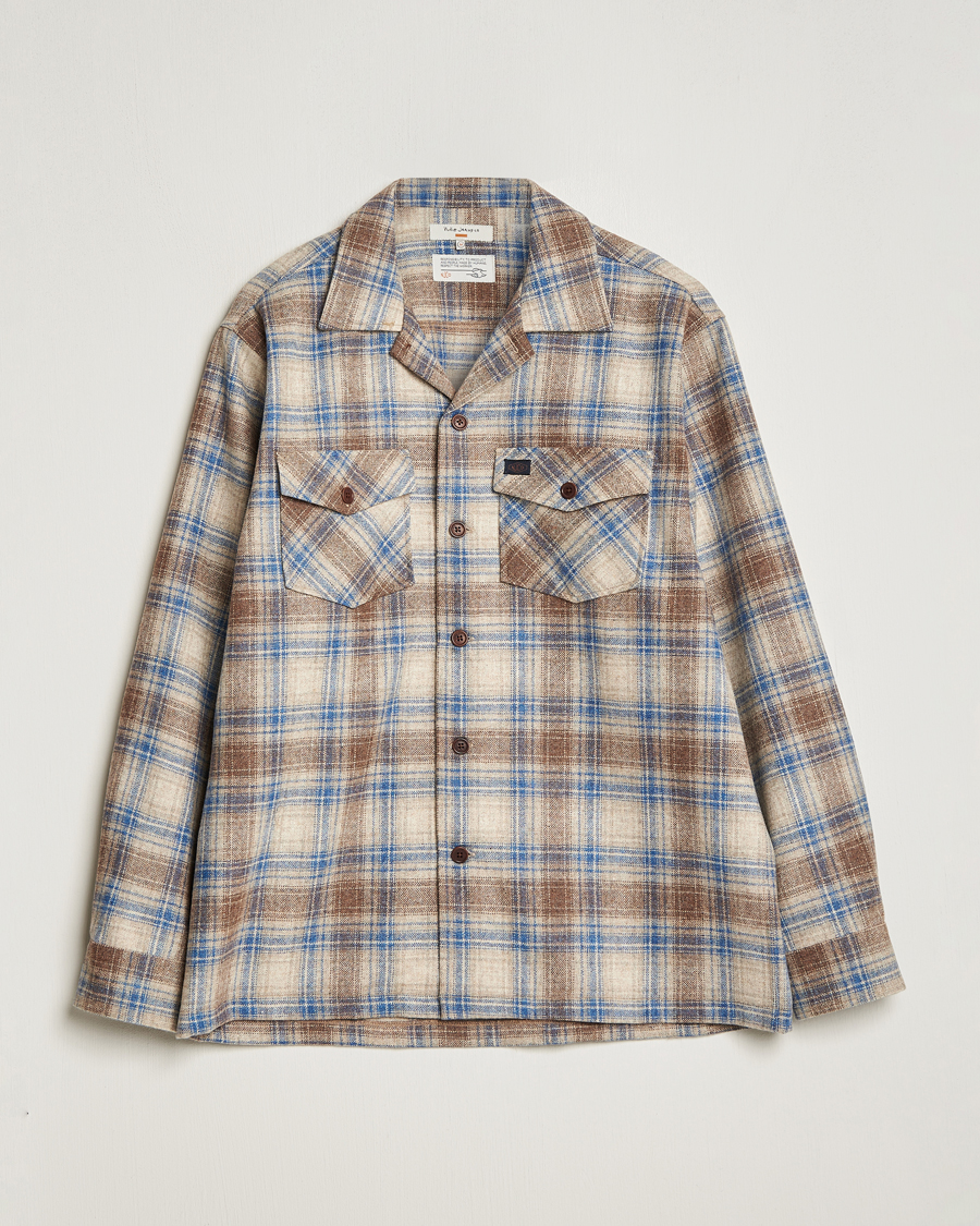 Herr | Skjortor | Nudie Jeans | Vincent Wool Checked Overshirt Multi