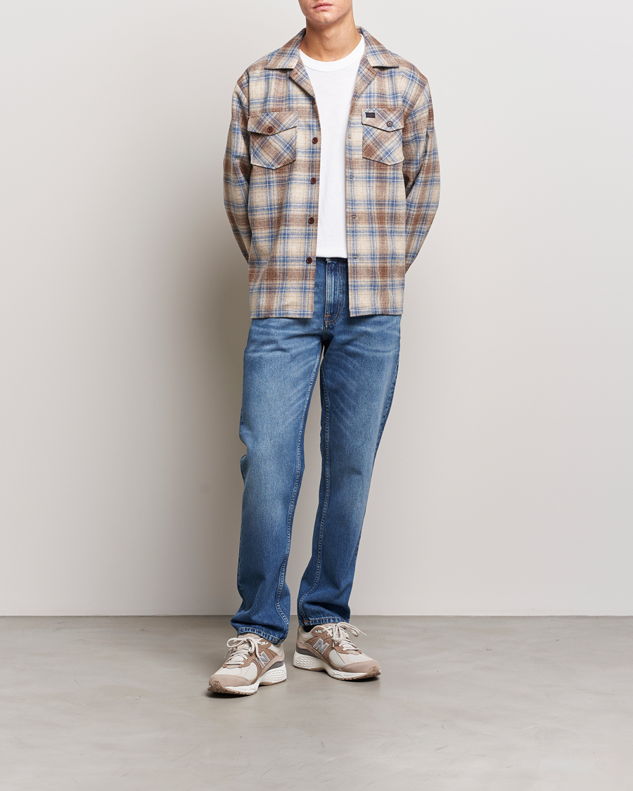 Herr | Skjortor | Nudie Jeans | Vincent Wool Checked Overshirt Multi