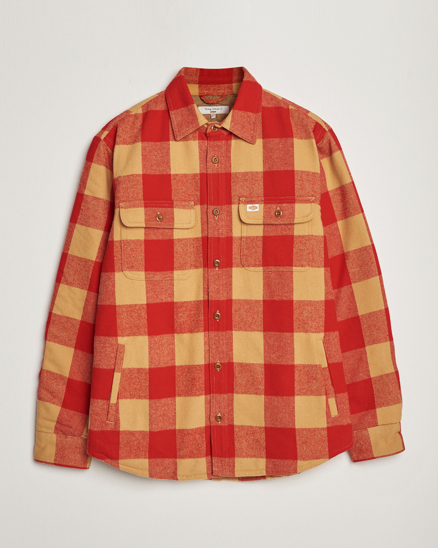 Herr | Jackor | Nudie Jeans | Glenn Padded Checked Shirt Jacket Red