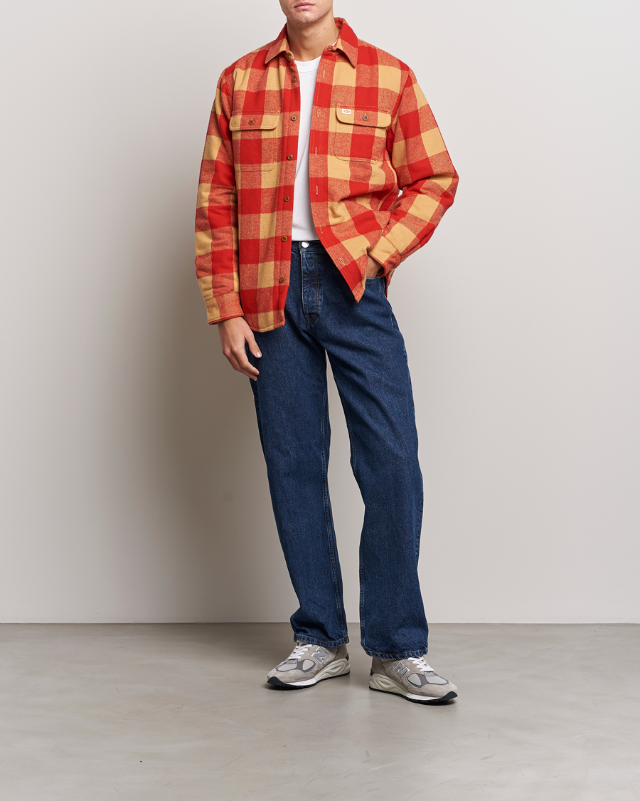 Herr | Jackor | Nudie Jeans | Glenn Padded Checked Shirt Jacket Red