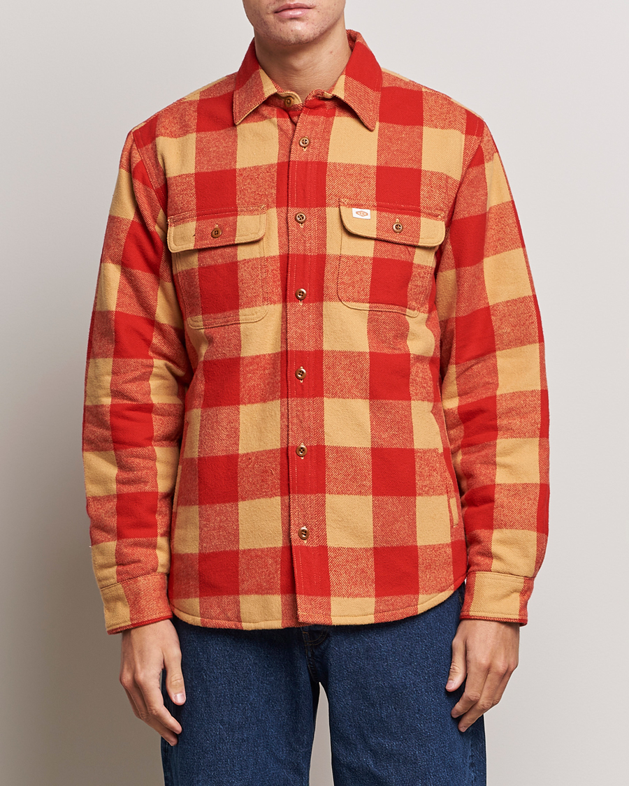 Herr | Nudie Jeans | Nudie Jeans | Glenn Padded Checked Shirt Jacket Red