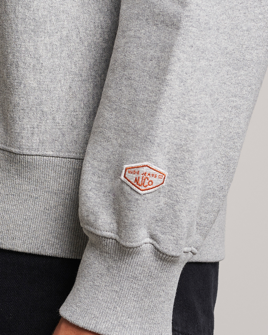 Herr | Tröjor | Nudie Jeans | Hasse Crew Neck Sweatshirt Grey Melange