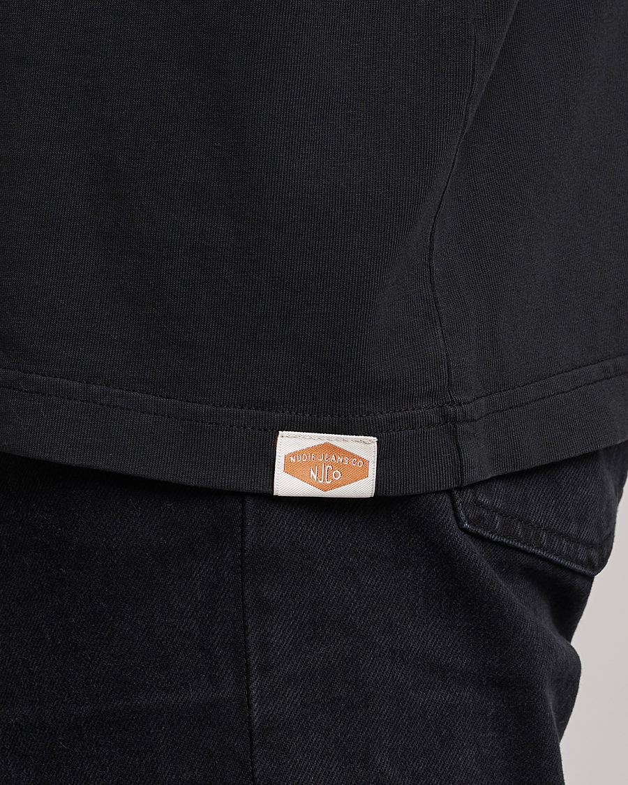 Herr | T-Shirts | Nudie Jeans | Uno Everyday Crew Neck T-Shirt Black