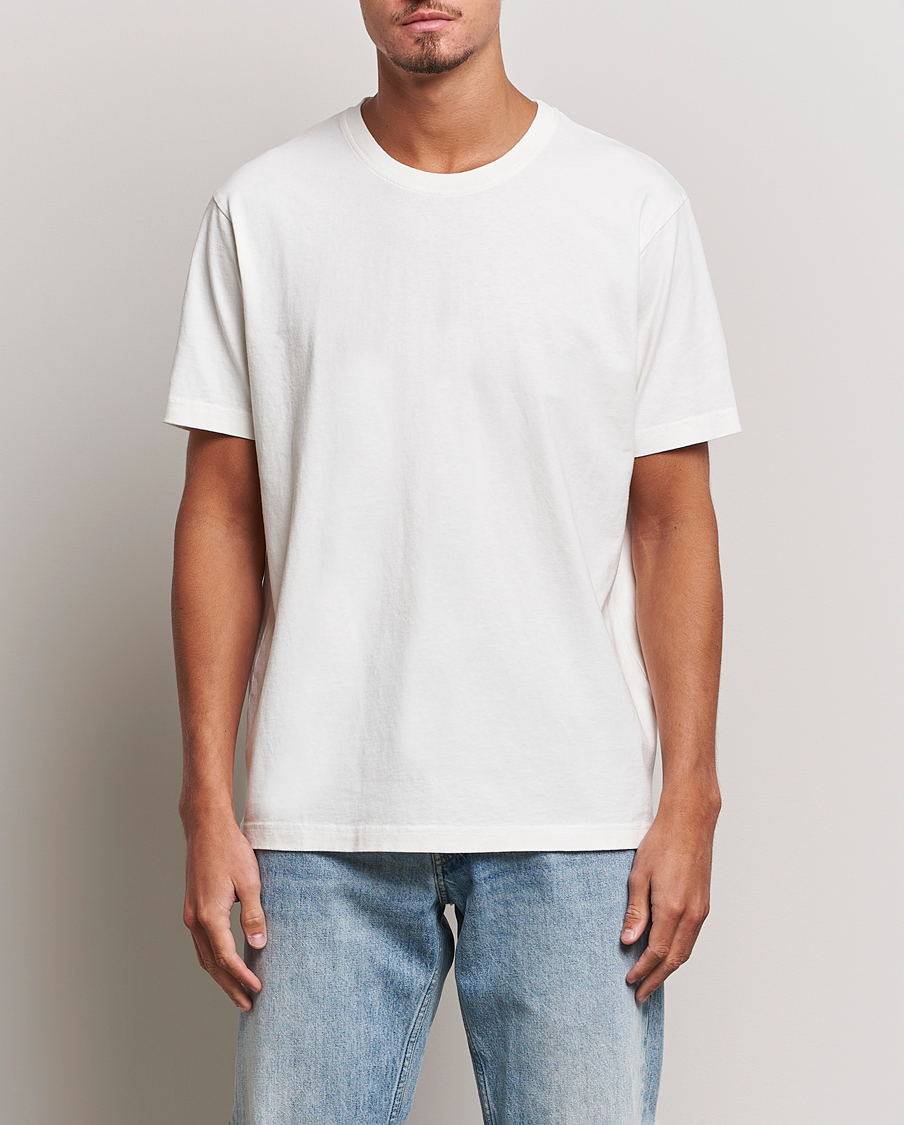Herr | Vita t-shirts | Nudie Jeans | Uno Everyday Crew Neck T-Shirt Chalk White