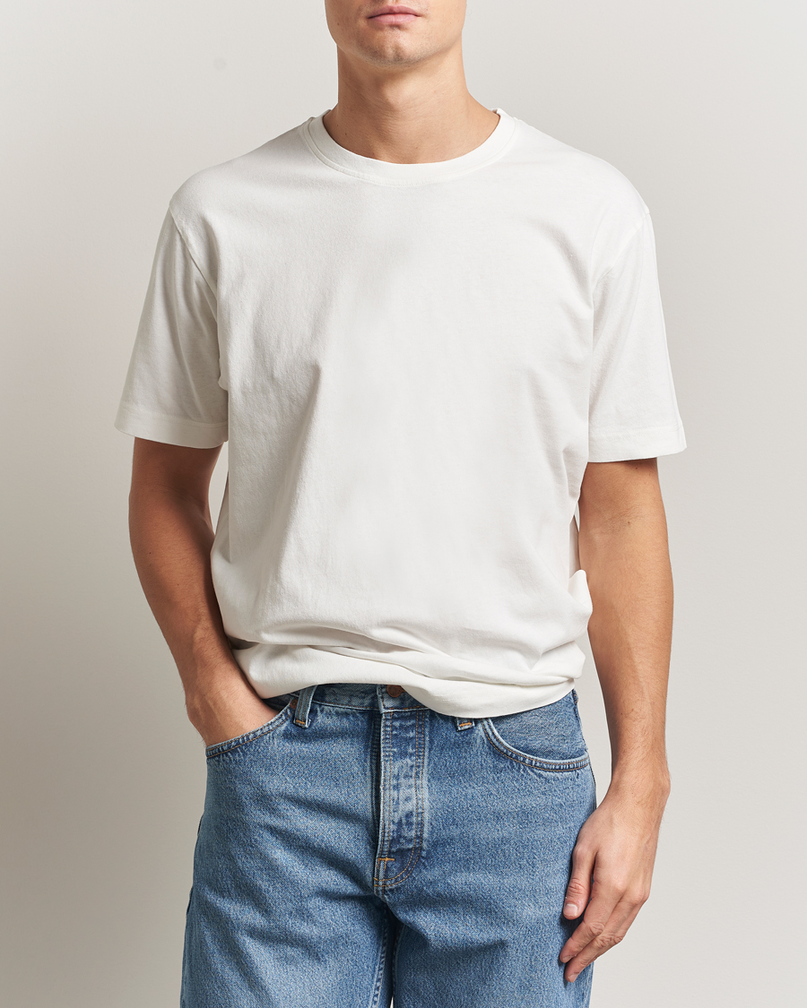 Herr | T-Shirts | Nudie Jeans | Uno Everyday Crew Neck T-Shirt Chalk White