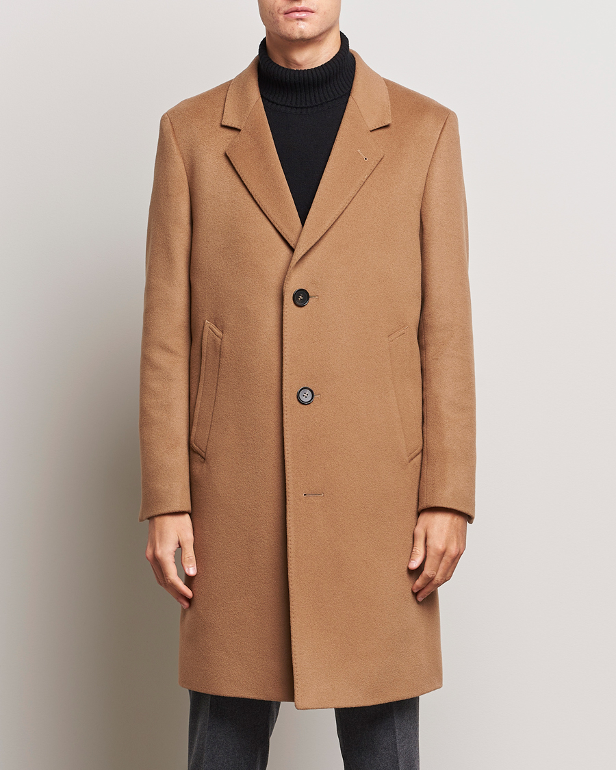 Herr | Jackor | Oscar Jacobson | Shaw Wool/Cashmere Coat Camel