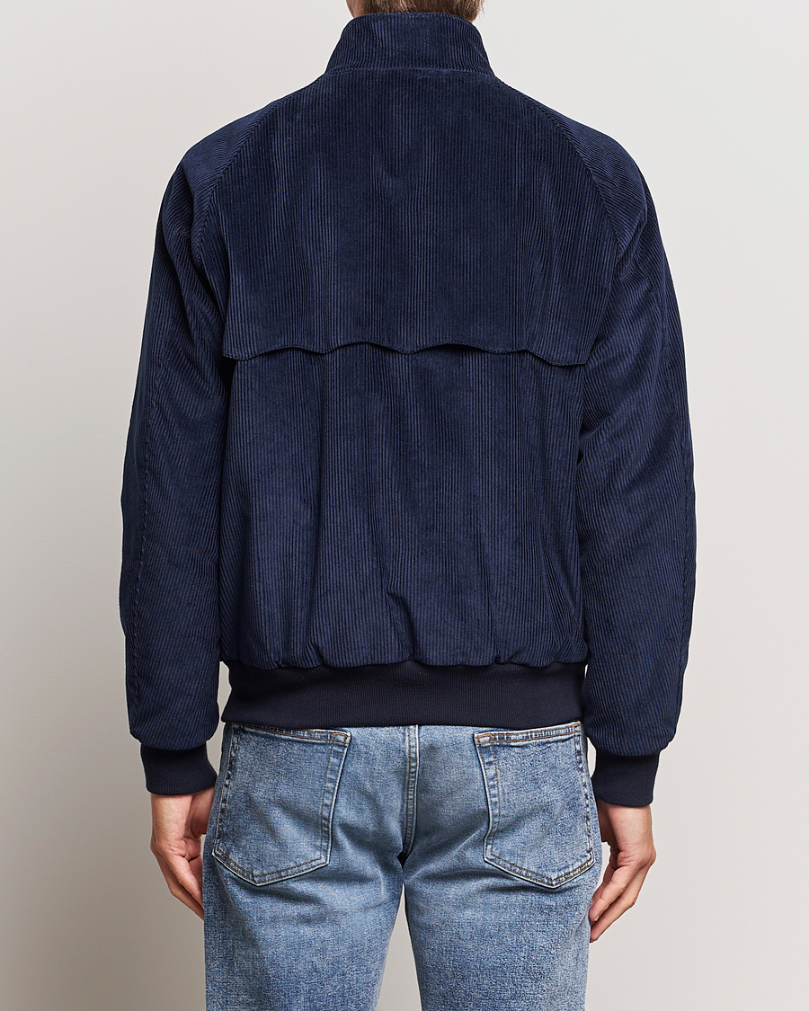 Herr | Jackor | Baracuta | G9 Pocket Padded Cord Harrington Jacket Navy