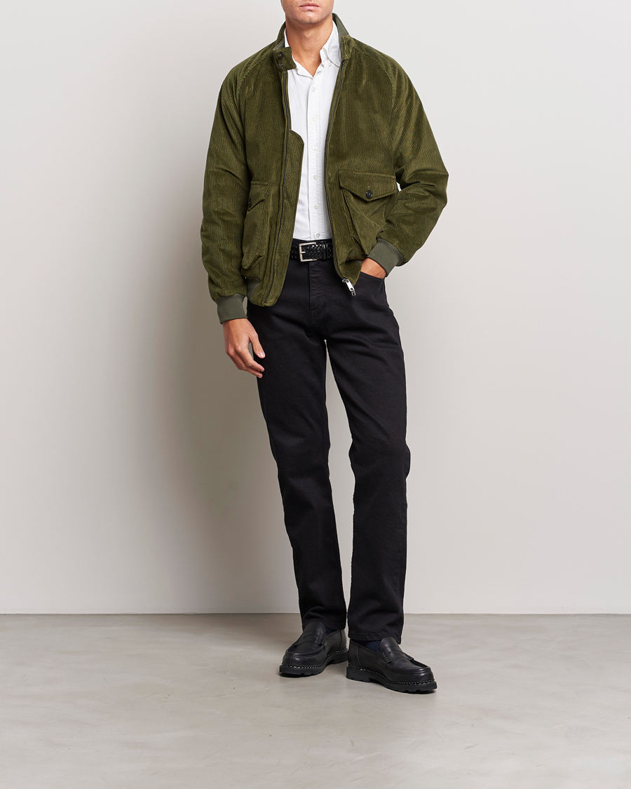 Herr | Jackor | Baracuta | G9 Pocket Padded Cord Harrington Jacket Olive