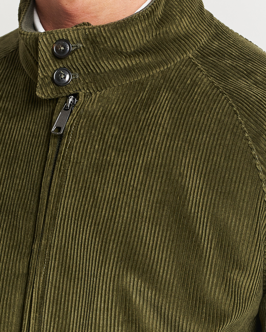 Herr | Jackor | Baracuta | G9 Pocket Padded Cord Harrington Jacket Olive