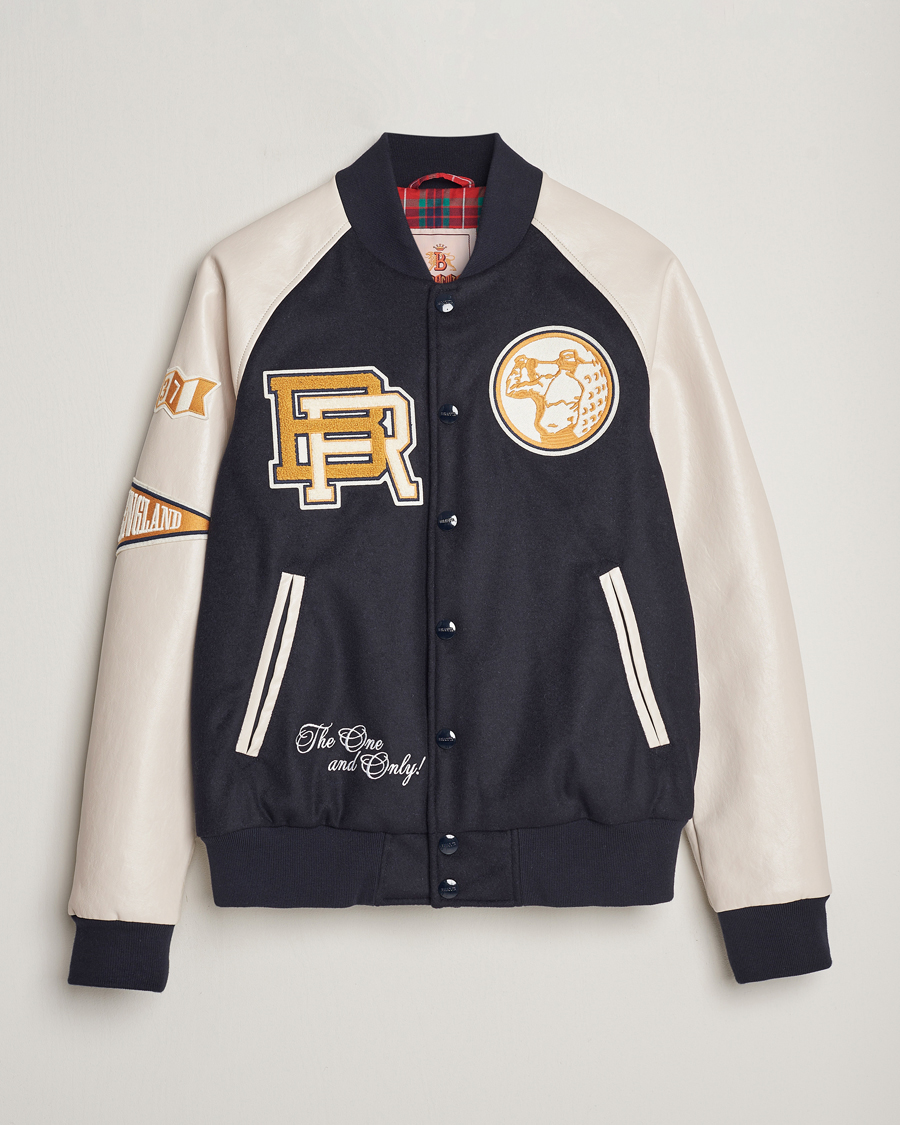 Herr | Jackor | Baracuta | Wool Varsity Jacket Dark Navy