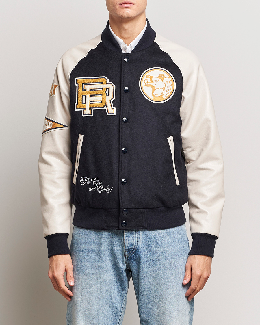 Herr | Jackor | Baracuta | Wool Varsity Jacket Dark Navy