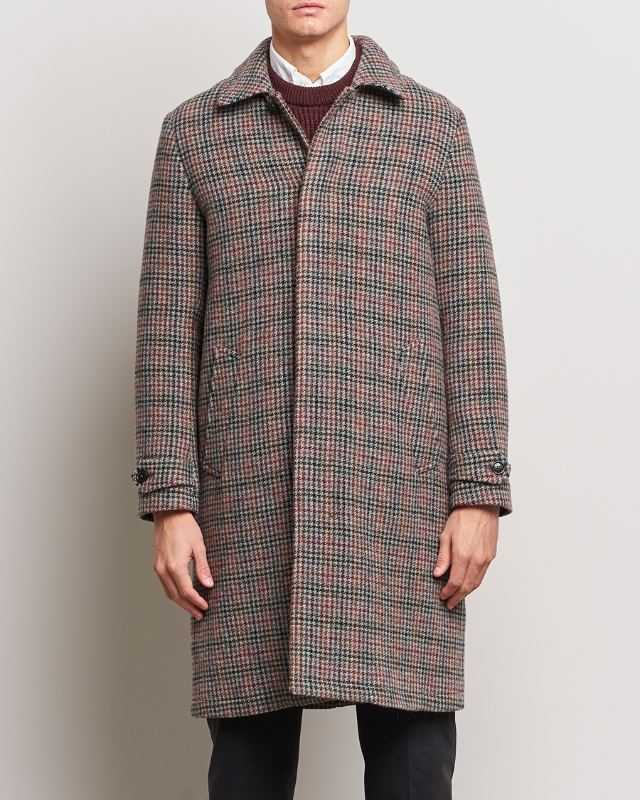 Herr |  | Baracuta | Paul Houndstooth Wool Coat Grey