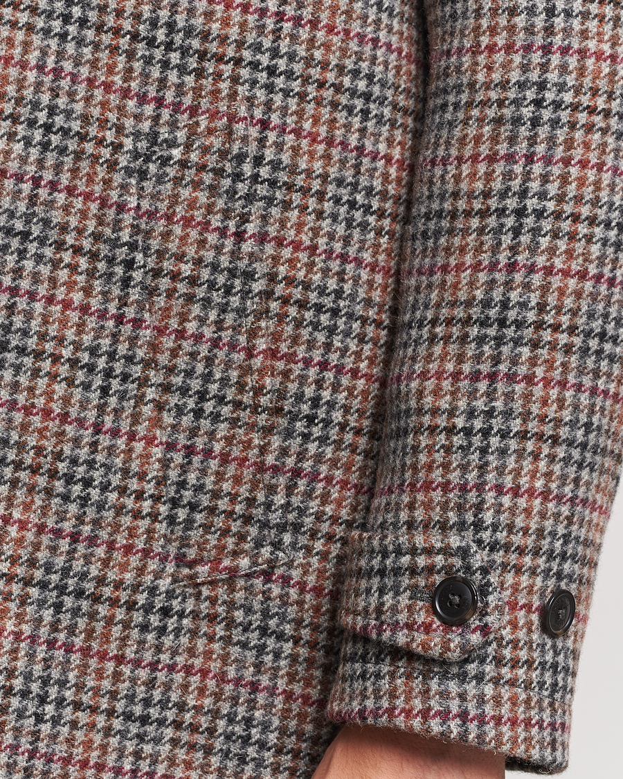 Herr | Jackor | Baracuta | Paul Houndstooth Wool Coat Grey