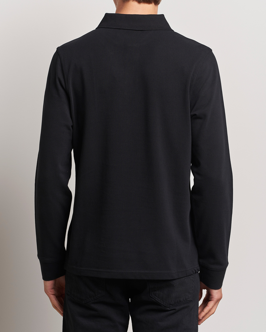 Herr | Pikéer | Barbour International | Essential Long Sleeve Polo Black
