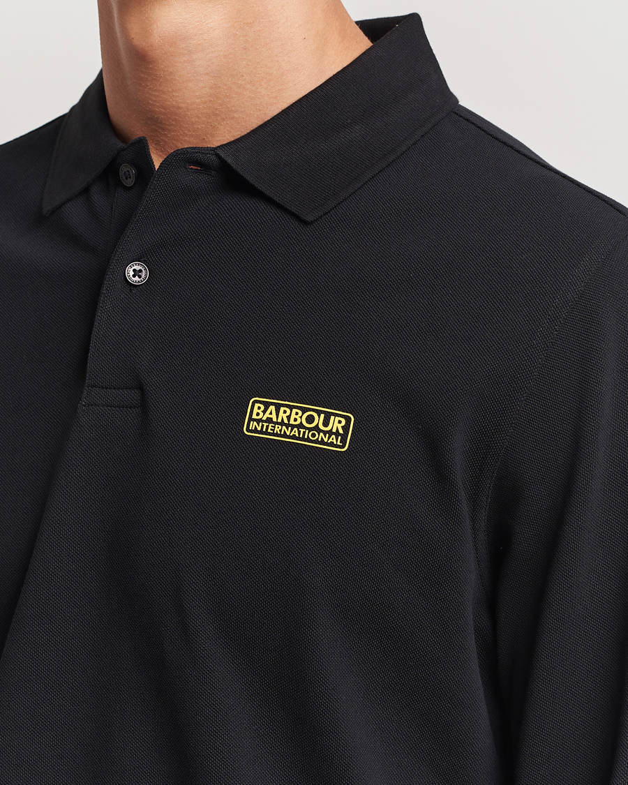Herr | Pikéer | Barbour International | Essential Long Sleeve Polo Black