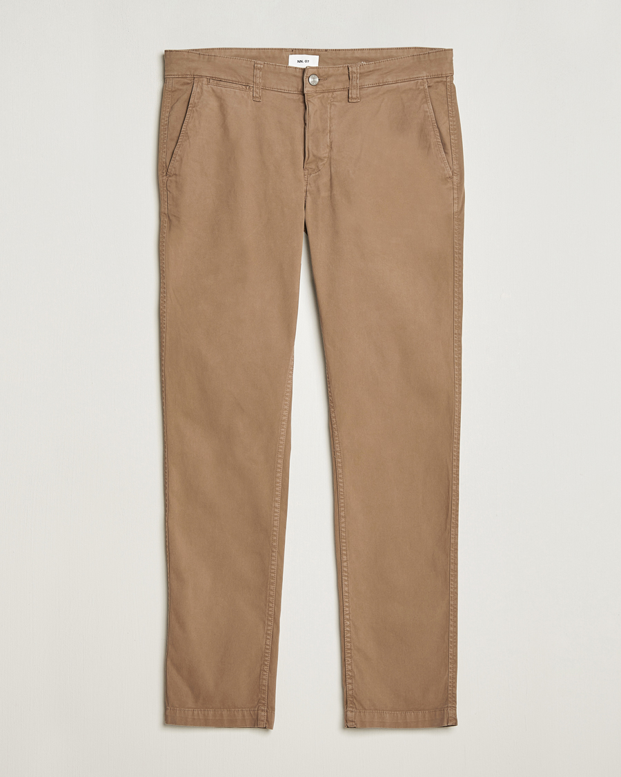 Herr | Byxor | NN07 | Marco Slim Fit Stretch Chinos Shitake