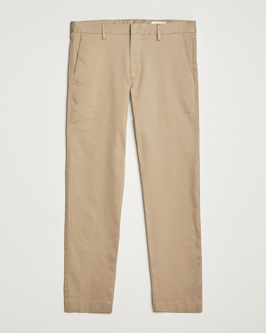 Herr | Byxor | NN07 | Theo Regular Fit Stretch Chinos Khaki