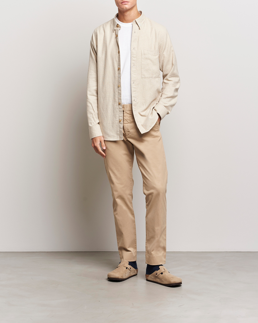 Herr | Byxor | NN07 | Wilhelm Regular Fit Stretch Chinos Khaki