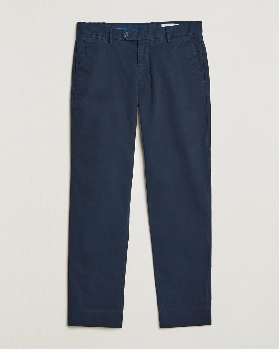 Herr | Byxor | NN07 | Wilhelm Regular Fit Stretch Chinos Navy Blue