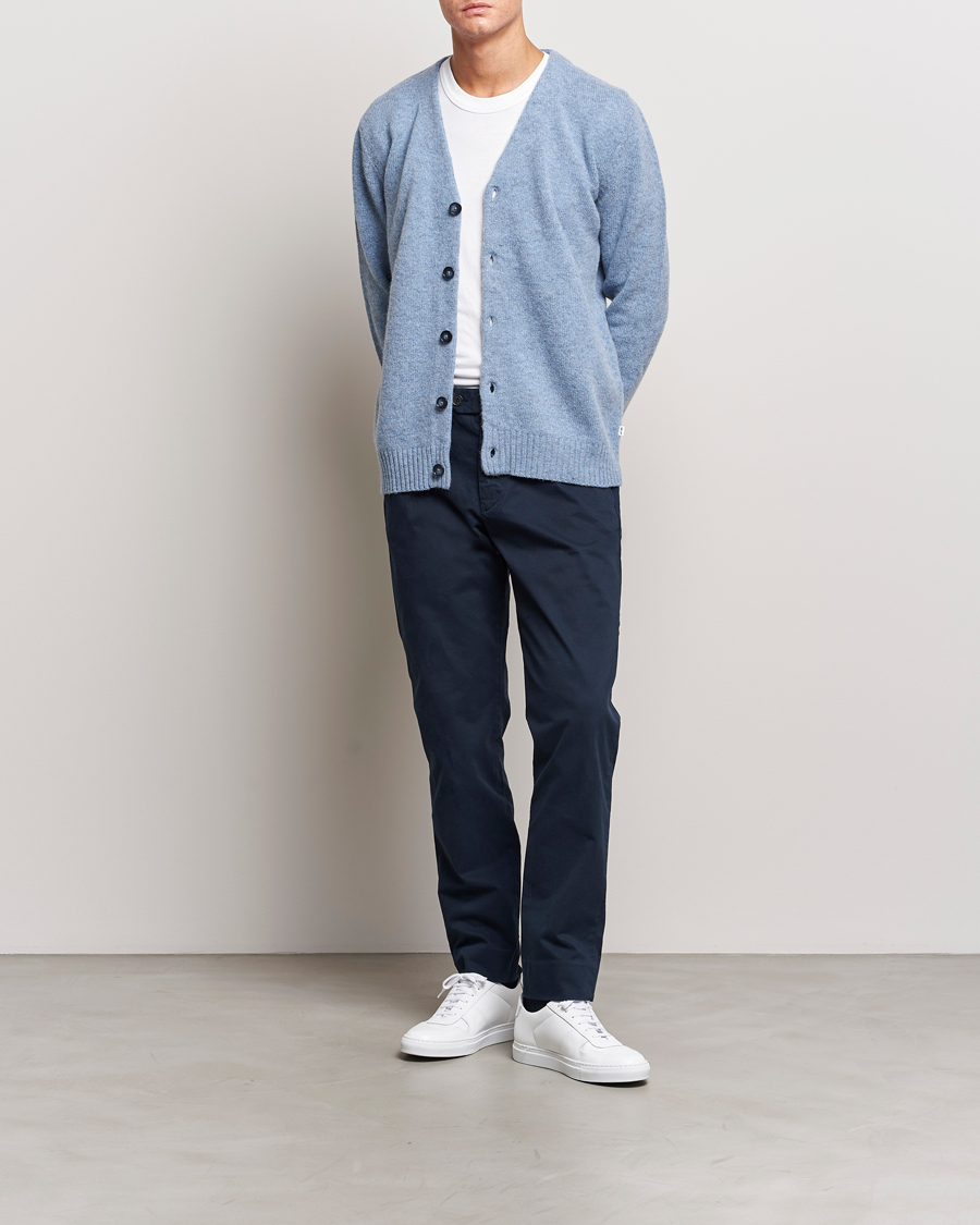 Herr | Byxor | NN07 | Wilhelm Regular Fit Stretch Chinos Navy Blue